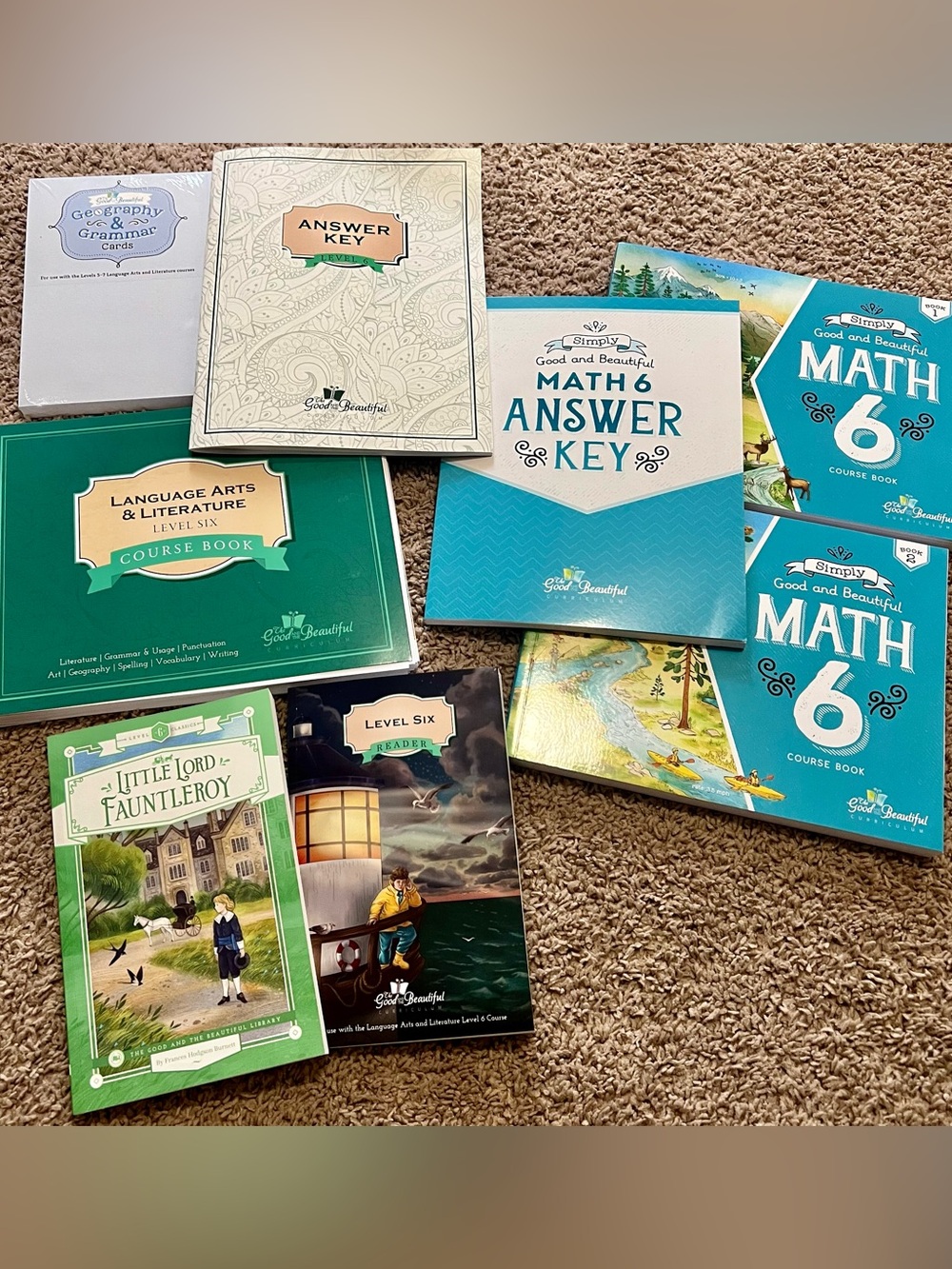 The Good and The Beautiful 6th grade set. Language Arts and Math.